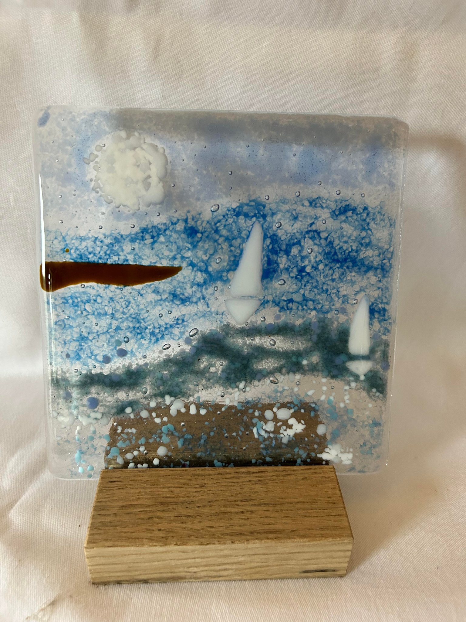 Fused glass — gentle seas